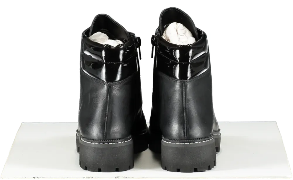 Carvela Black Stolen Leather Biker Ankle Boots UK 3 EU 36 👠