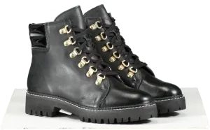 Carvela Black Stolen Leather Biker Ankle Boots UK 3 EU 36 👠