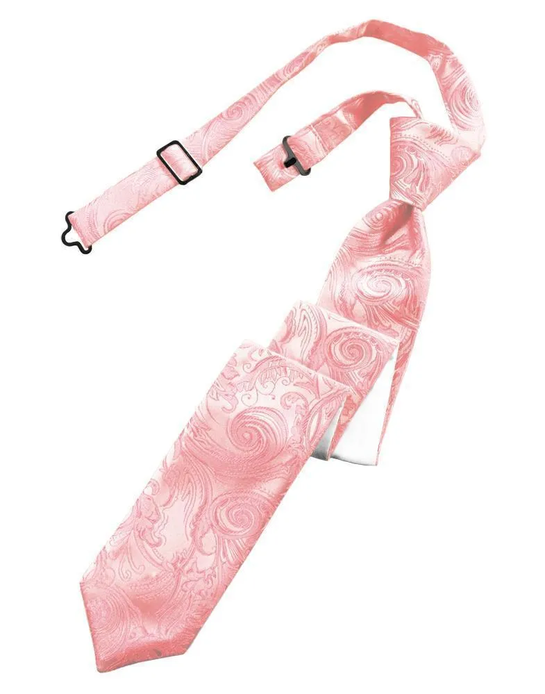 Coral Tapestry Skinny Necktie