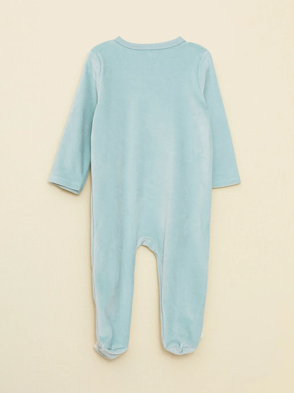 Crew Neck Long Sleeve Embroidered Organic Cotton Baby Boy Jumpsuit