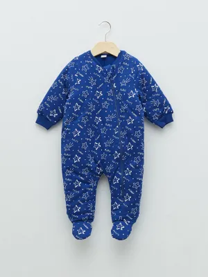 Crew Neck Long Sleeve Printed Baby Boy Sleeping Bag