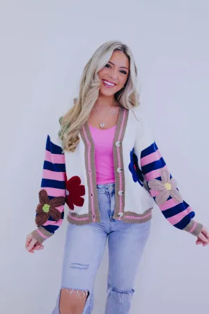Darling Daisy 3D Knit Button Front Cardigan