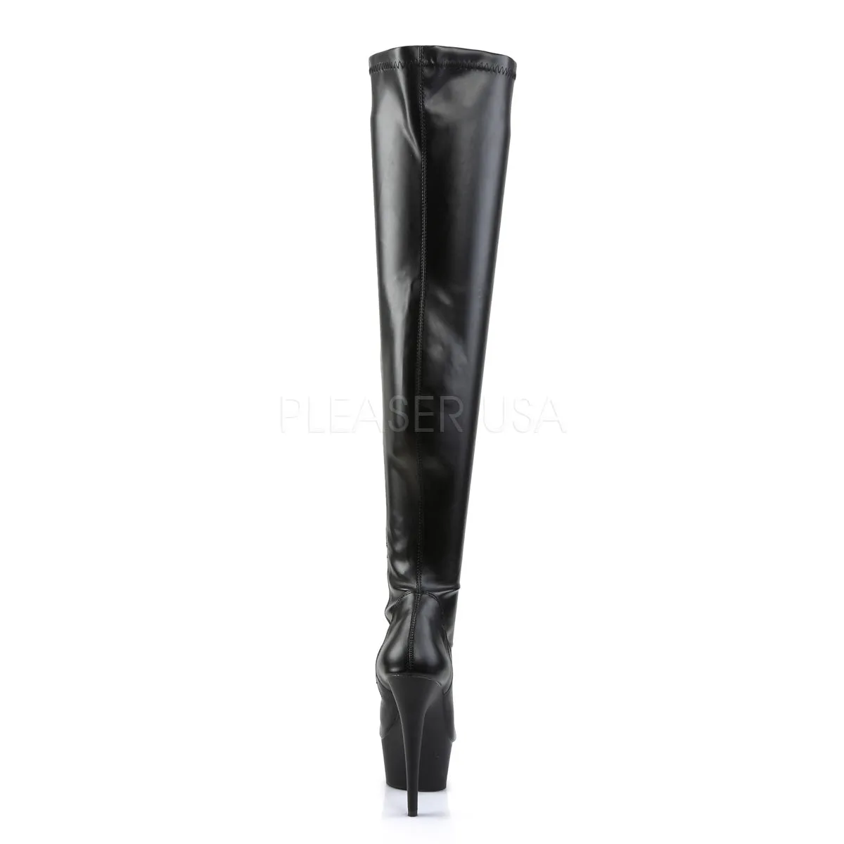DELIGHT-3000  Black Str Faux Leather/Black Matte