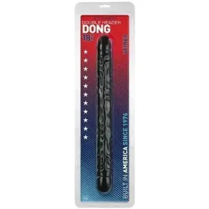 Dildos and Dongs Double Header 18" Veined - Black