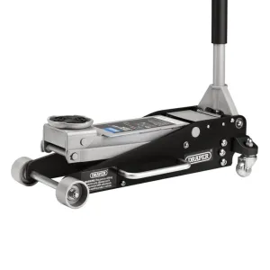 Draper 2.5 Tonne Low Entry Trolley Jack with Quick Lift - Black - EX-D