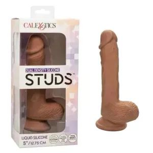 Dual Density Silicone Studs 5”/12.75 cm - Brown