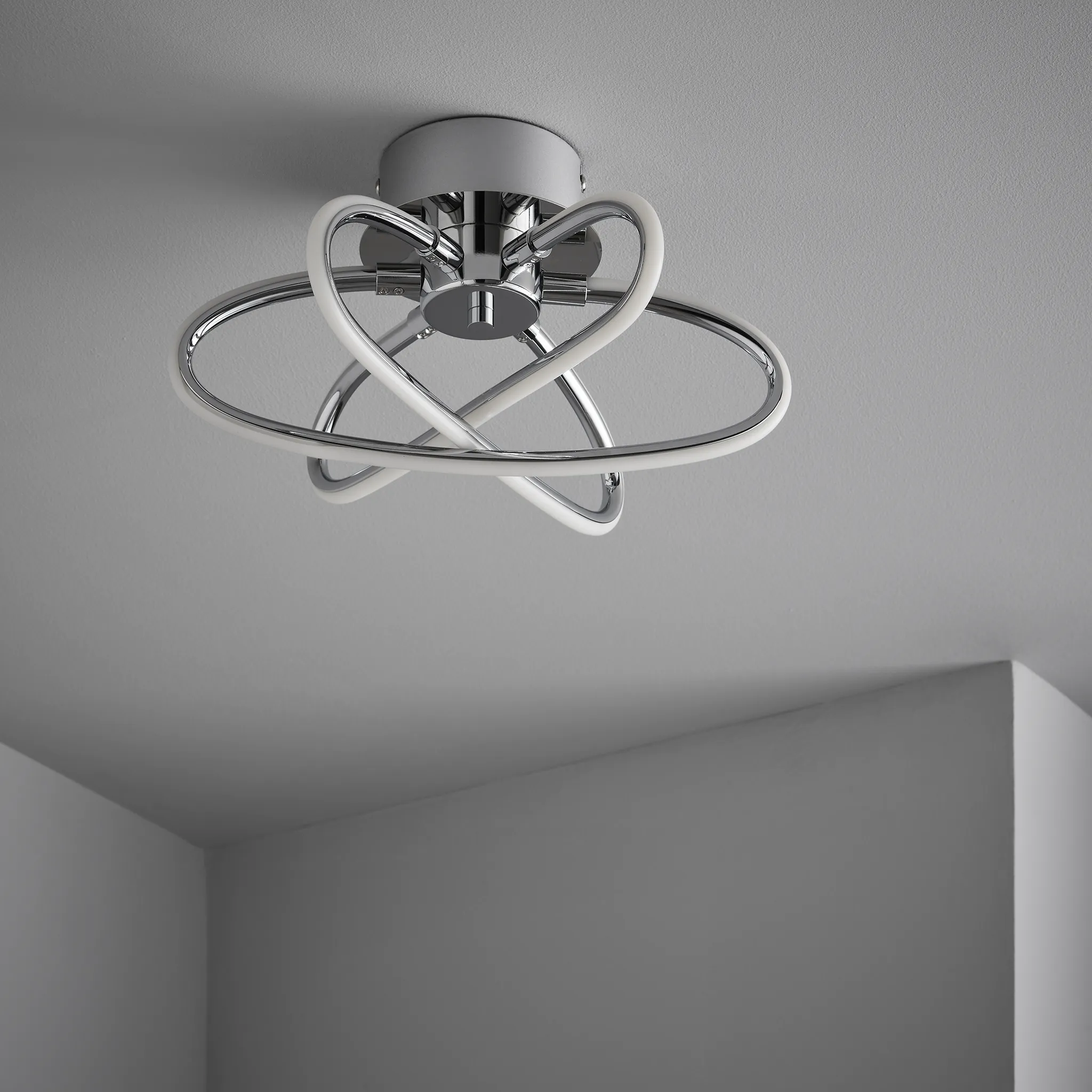 Eaton 45Cm Modern Integrated LED 3 Light Flush Ceiling Light