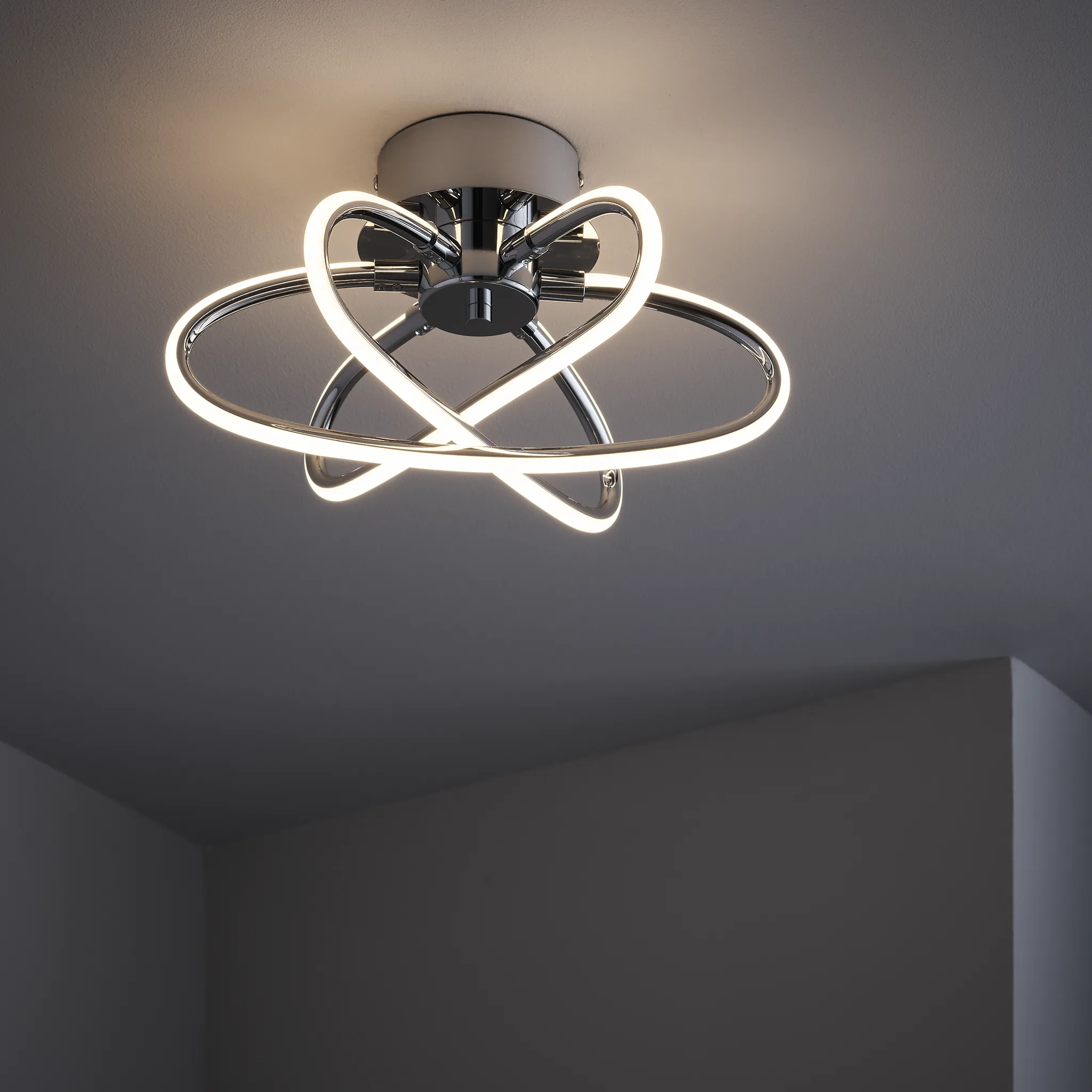 Eaton 45Cm Modern Integrated LED 3 Light Flush Ceiling Light