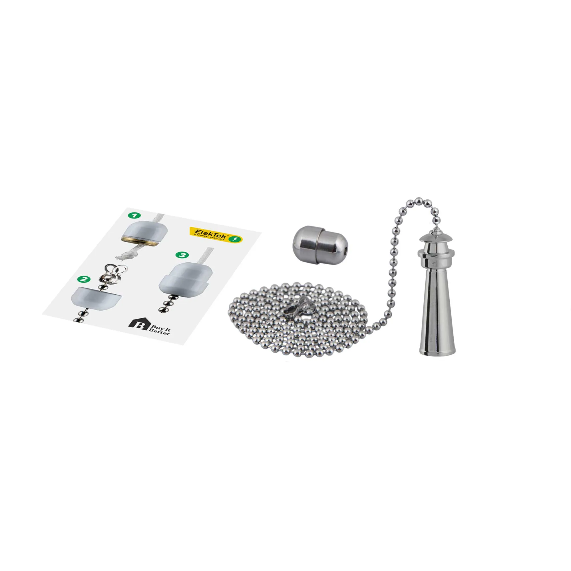 ElekTek Light Pull Chain Lighthouse With 80cm Matching Chain