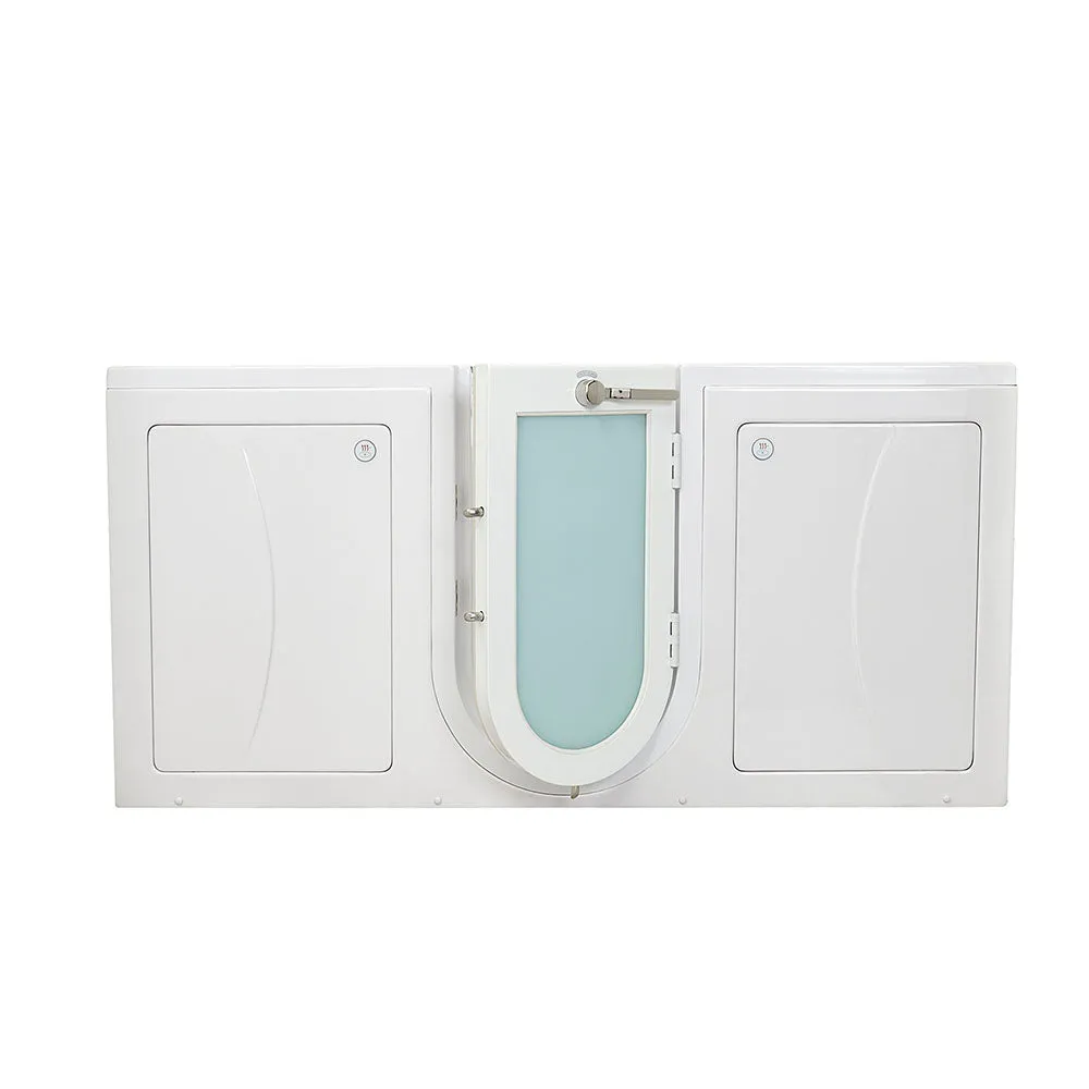 Ella Big4Two 36"x80" Hydro   Air Massage w/ Independent Foot Massage Acrylic Two Seat Walk-In-Bathtub, Right Outswing Door, Heated Seats, No Faucet, 2" Dual Drain