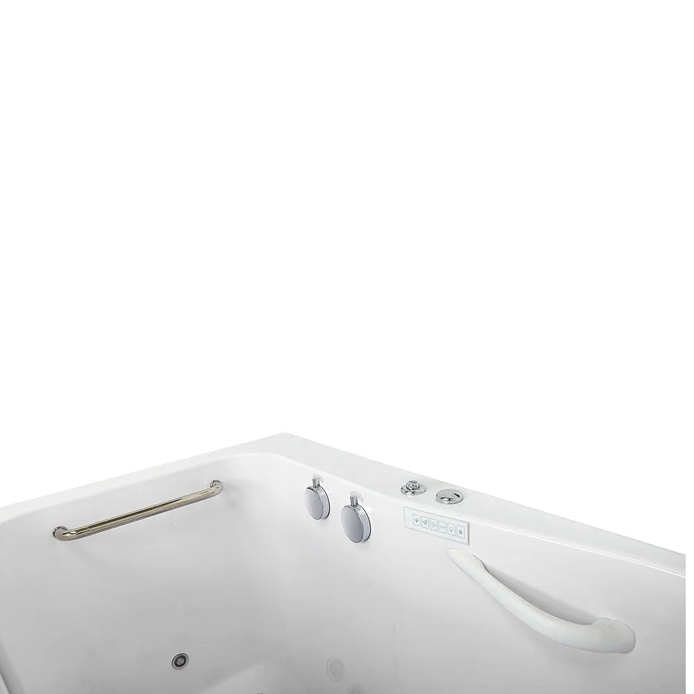 Ella Shak 36"x72" Acrylic Air and Hydro Massage w/ Independent Foot Massage Walk-In Bathtub , Left Outward Swing Door, 2" Dual Drain