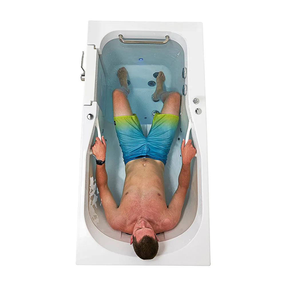 Ella Shak 36"x72" Acrylic Air and Hydro Massage w/ Independent Foot Massage Walk-In Bathtub , Left Outward Swing Door, 2" Dual Drain
