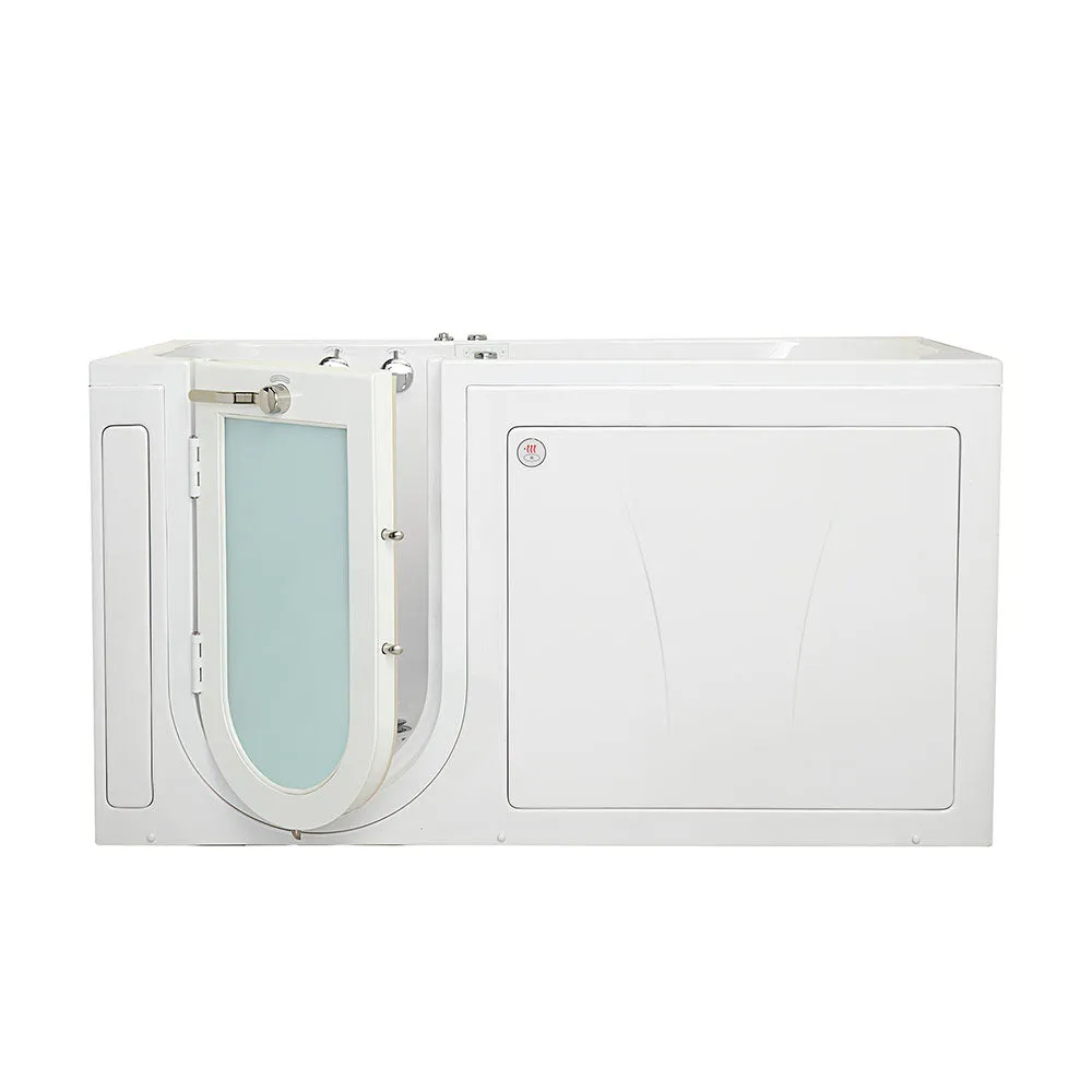 Ella Shak 36"x72" Acrylic Air and Hydro Massage w/ Independent Foot Massage Walk-In Bathtub , Left Outward Swing Door, 2" Dual Drain