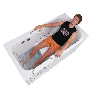 Ella Shak 36"x72" Acrylic Air and Hydro Massage w/ Independent Foot Massage Walk-In Bathtub , Left Outward Swing Door, 2" Dual Drain