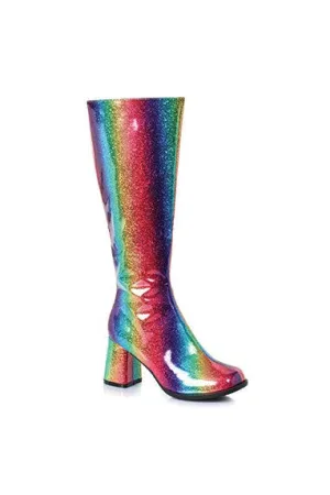 Ellie 300-SUMMER 3" Knee High Rainbow Boots W/Zipper