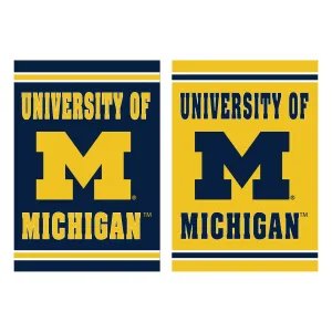 Embossed Suede Flag, House Size, University Of Michigan,13es920