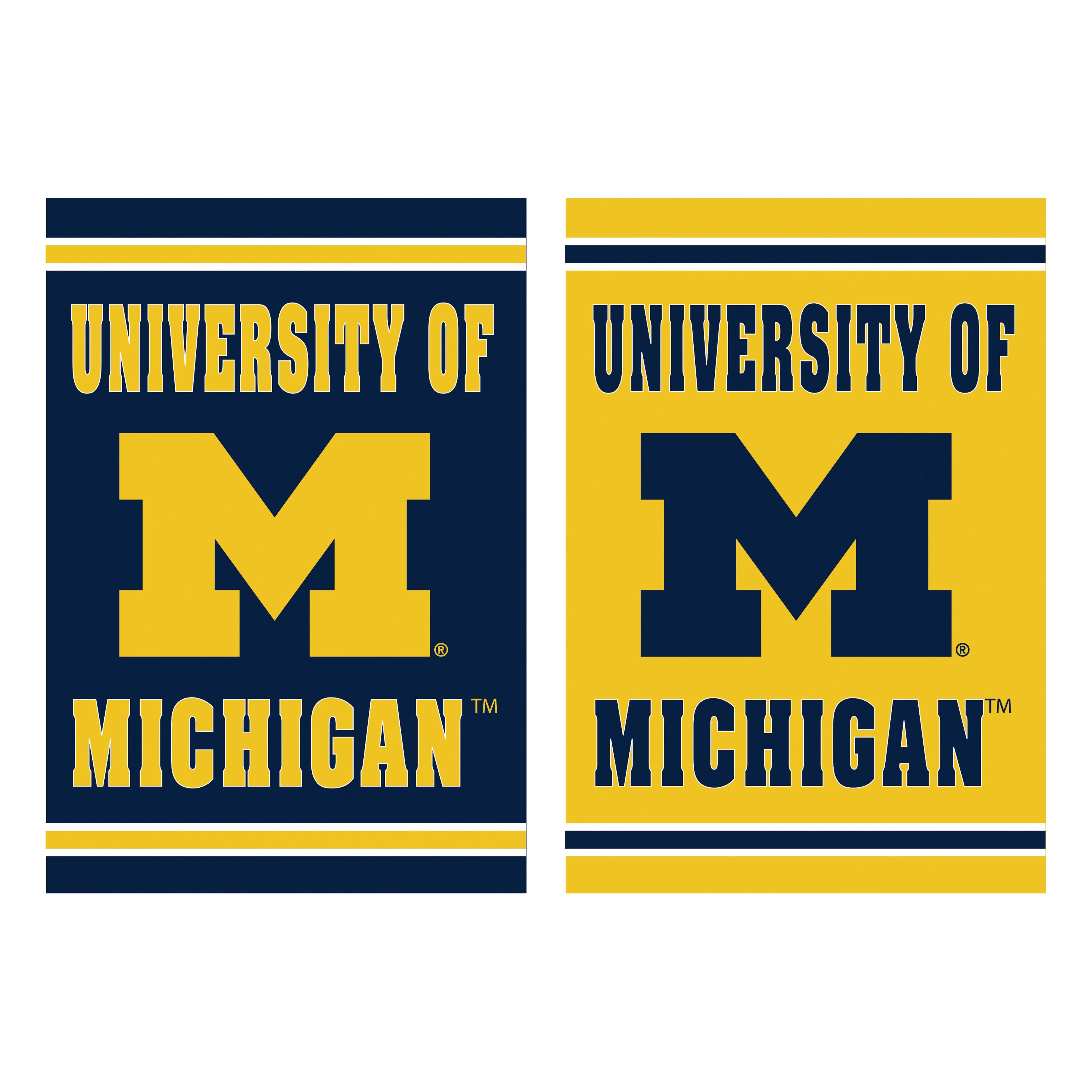 Embossed Suede Flag, House Size, University Of Michigan,13es920