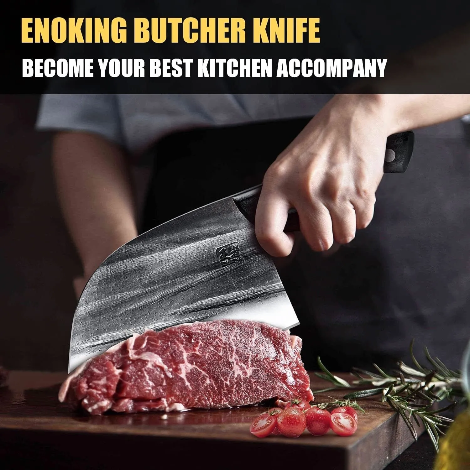 ENOKING Meat Cleaver Knife (6.7" Handmade)