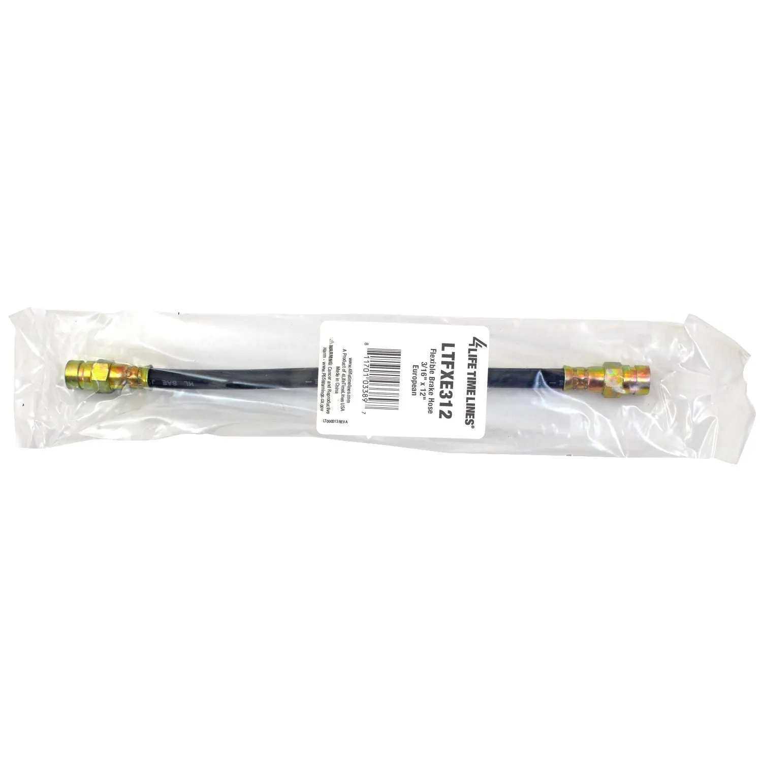 European Flexible Brake Line 3/16 x 12"