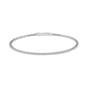 Flexie Diamond Bangle 1 1/2 ct tw 14k White Gold