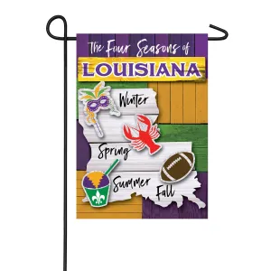 Four Seasons of Louisiana Garden Suede Flag,14s8658