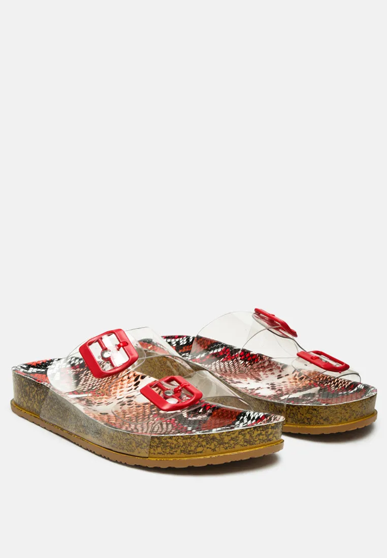 Gelato Transparent Double Strap Flats