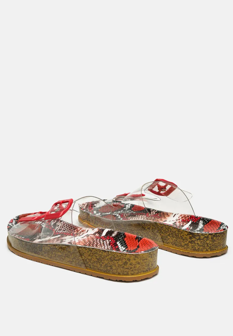 Gelato Transparent Double Strap Flats