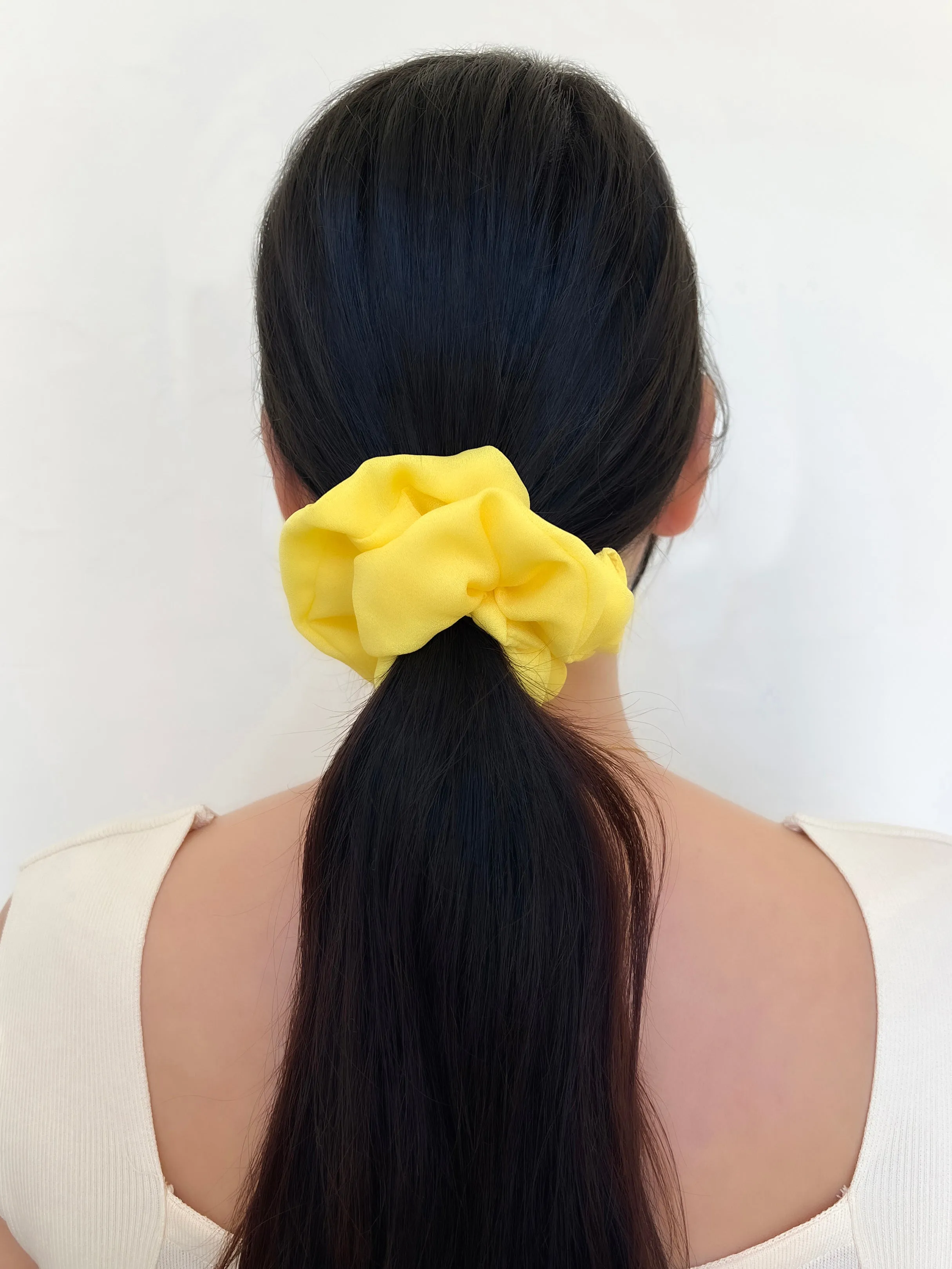 Georgette Yellow Scrunchie