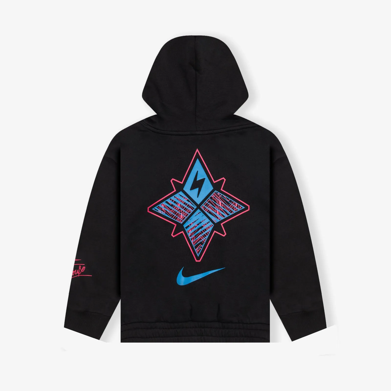 Giannis Logo Fleece Pullover Youth Hoodie - Black