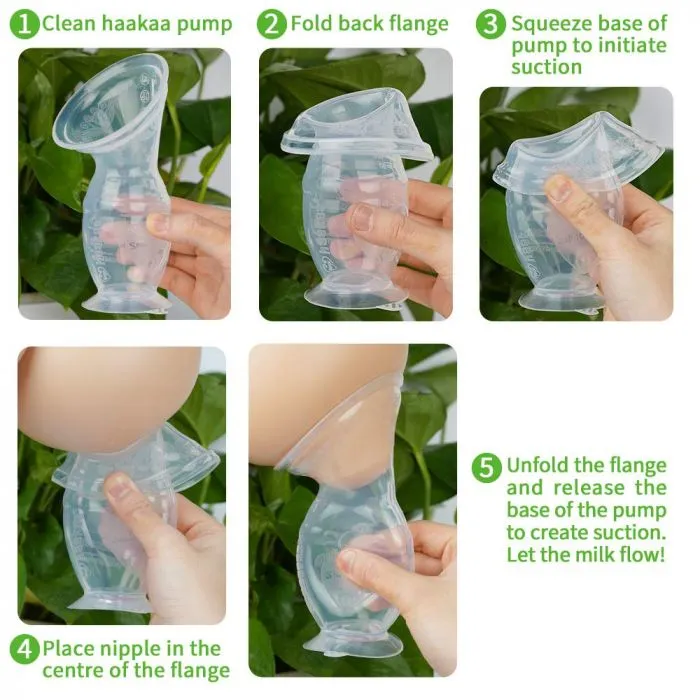 Haakaa Gen 2 Silicone Manual Breast Pump, 150ml (w/ Suction Base & Lid) - 3 Color