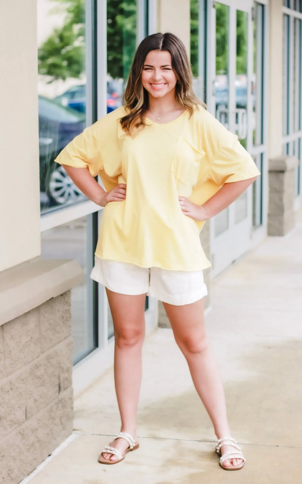 Hello Boyfriend Tee in Dusty Banana
