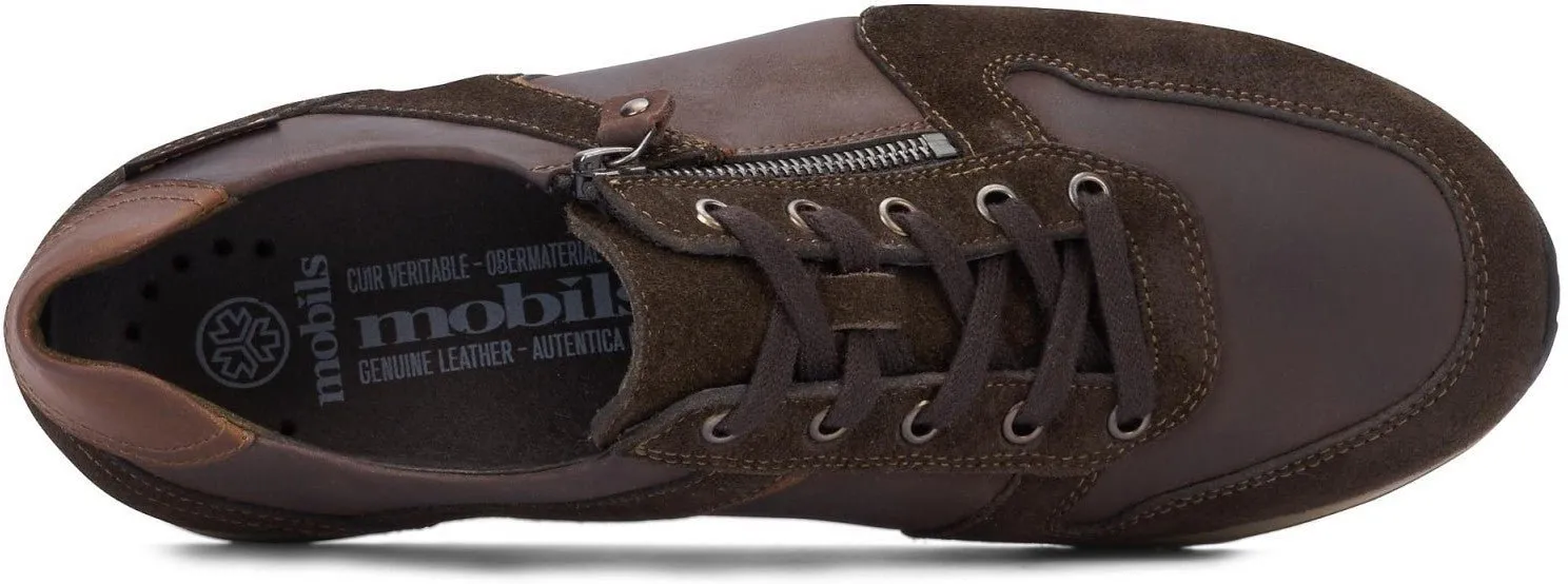 HERVE' men's ergonomic wide fit (H) sneaker - Brown