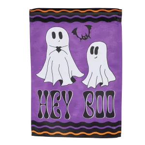 Hey Boo Suede Garden Flag,14s12377