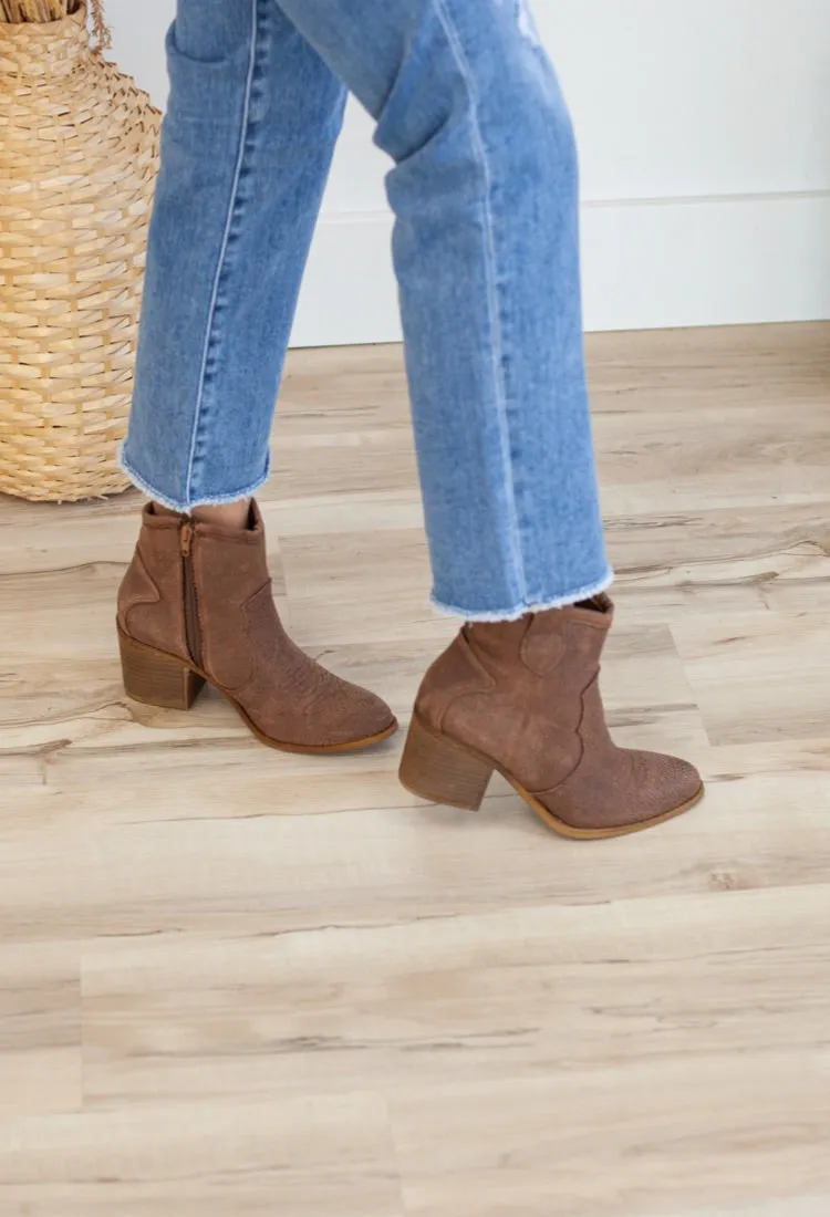 High Rise Straight Leg Distressed Jeans