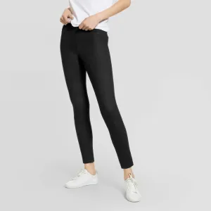 HUE Studio Women's Mid-Rise Classic Knit Denim Jean Leggings