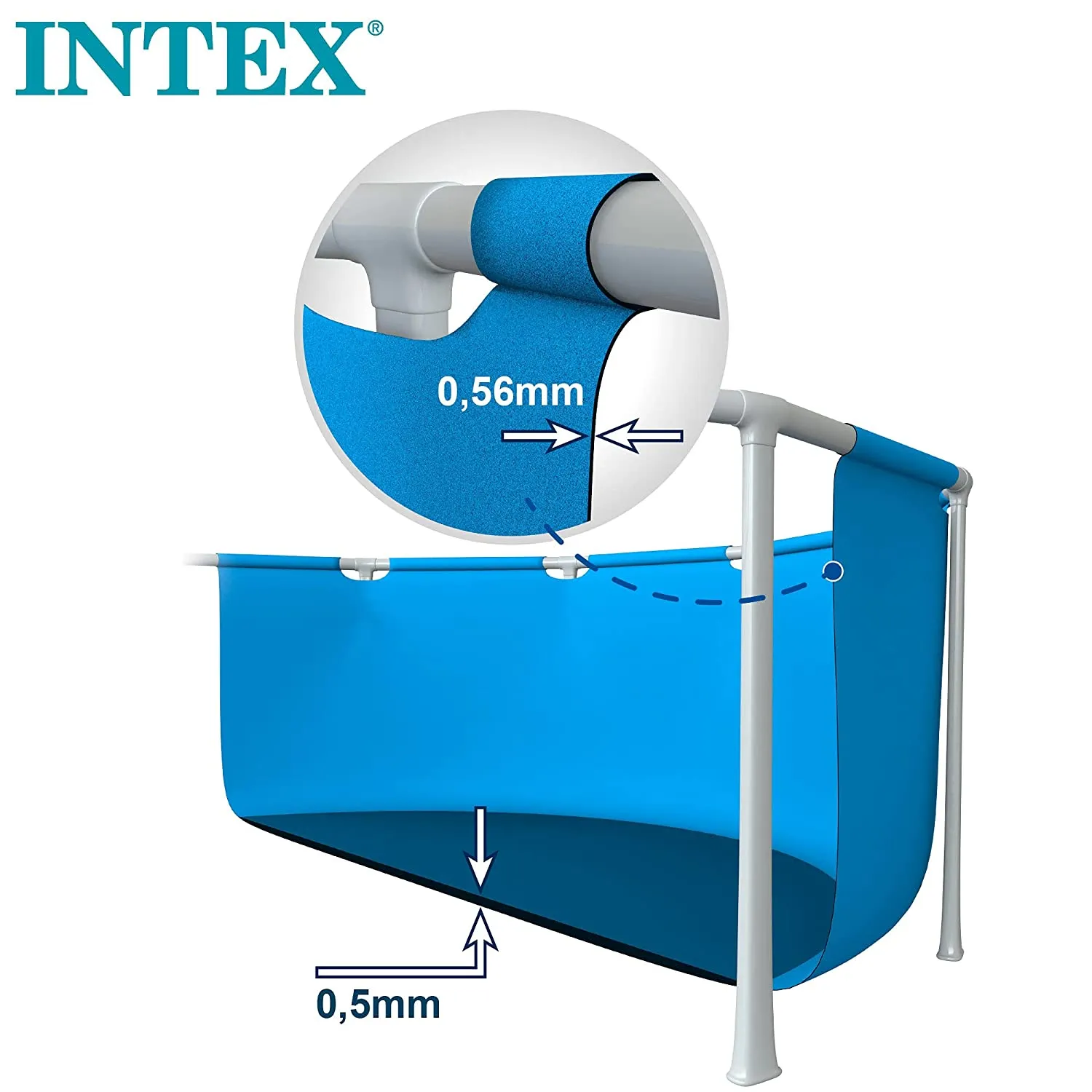 INTEX Rectangular Frame Pool 2.2mx1.5mx60cm