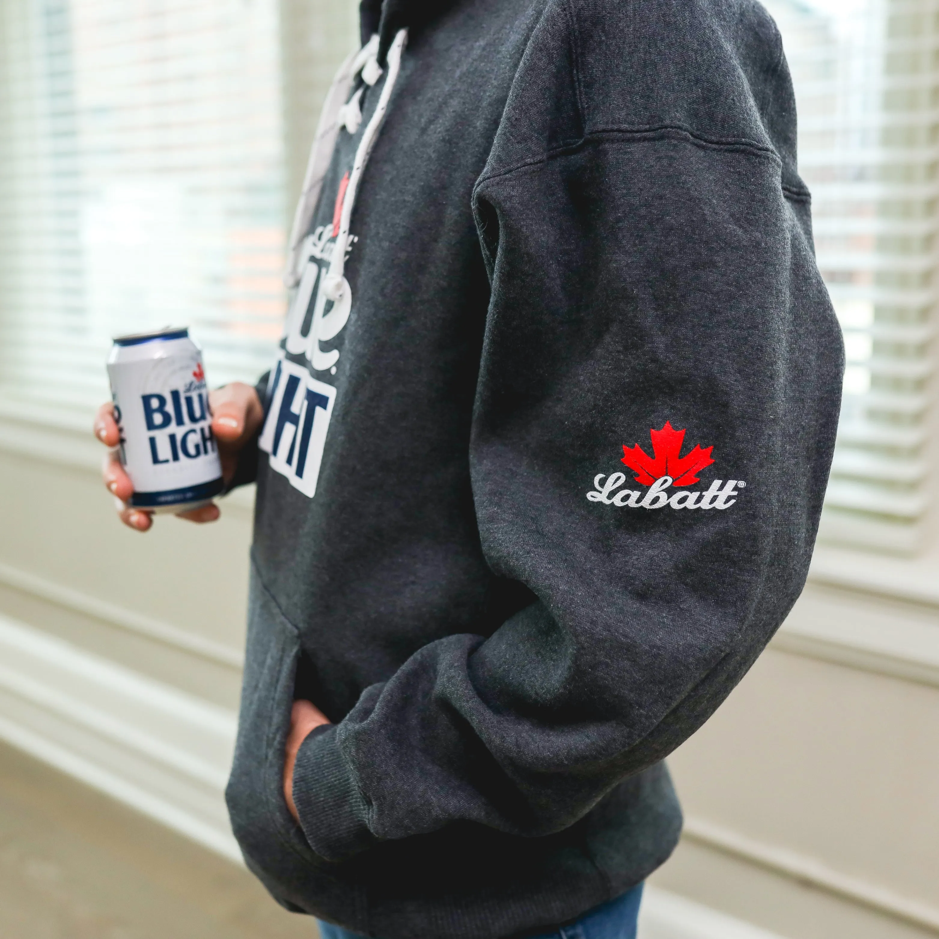 Labatt Blue Light Lace Neck Hoodie