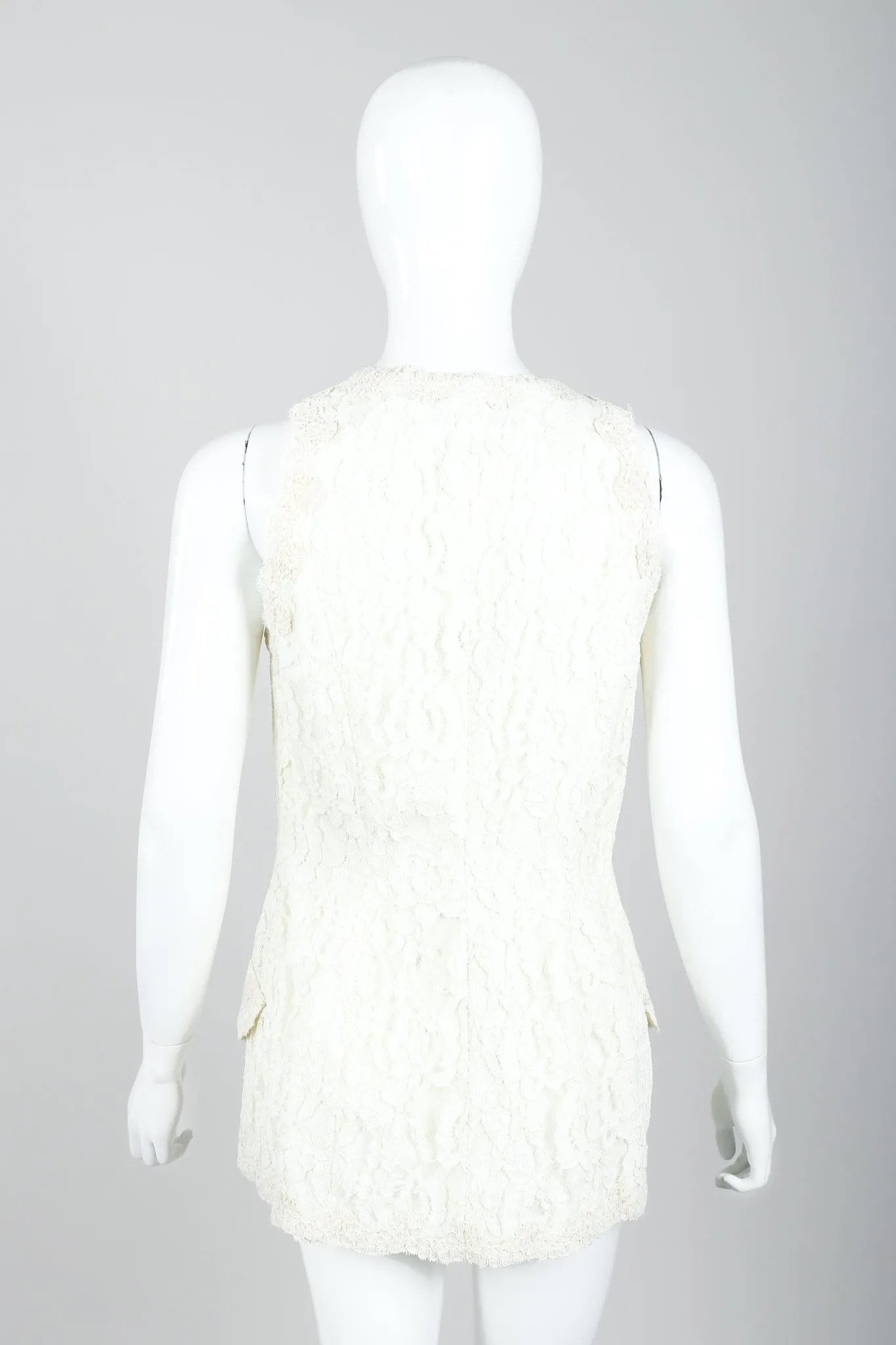 Lace Tuxedo Vest Suit