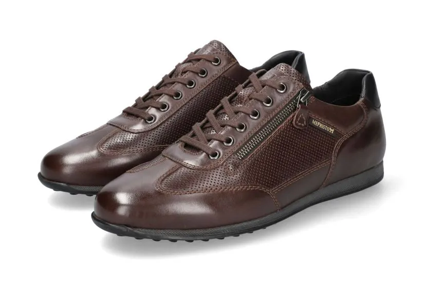 'Leon' men's lace-zip sneaker - Brown