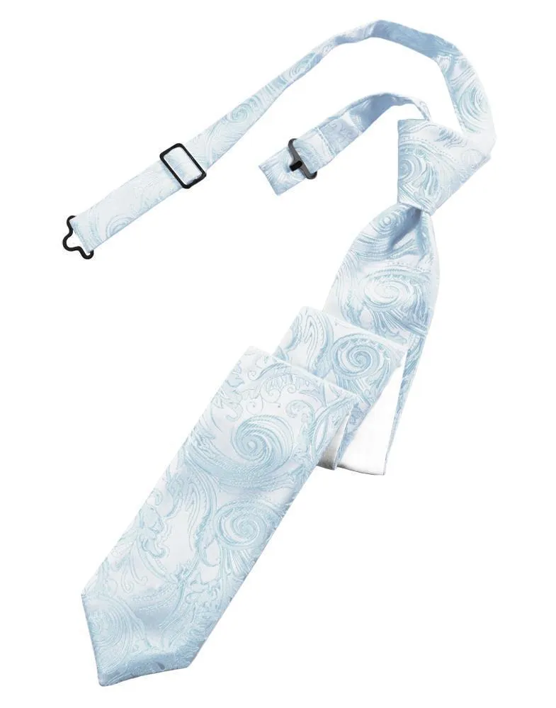 Light Blue Tapestry Skinny Necktie