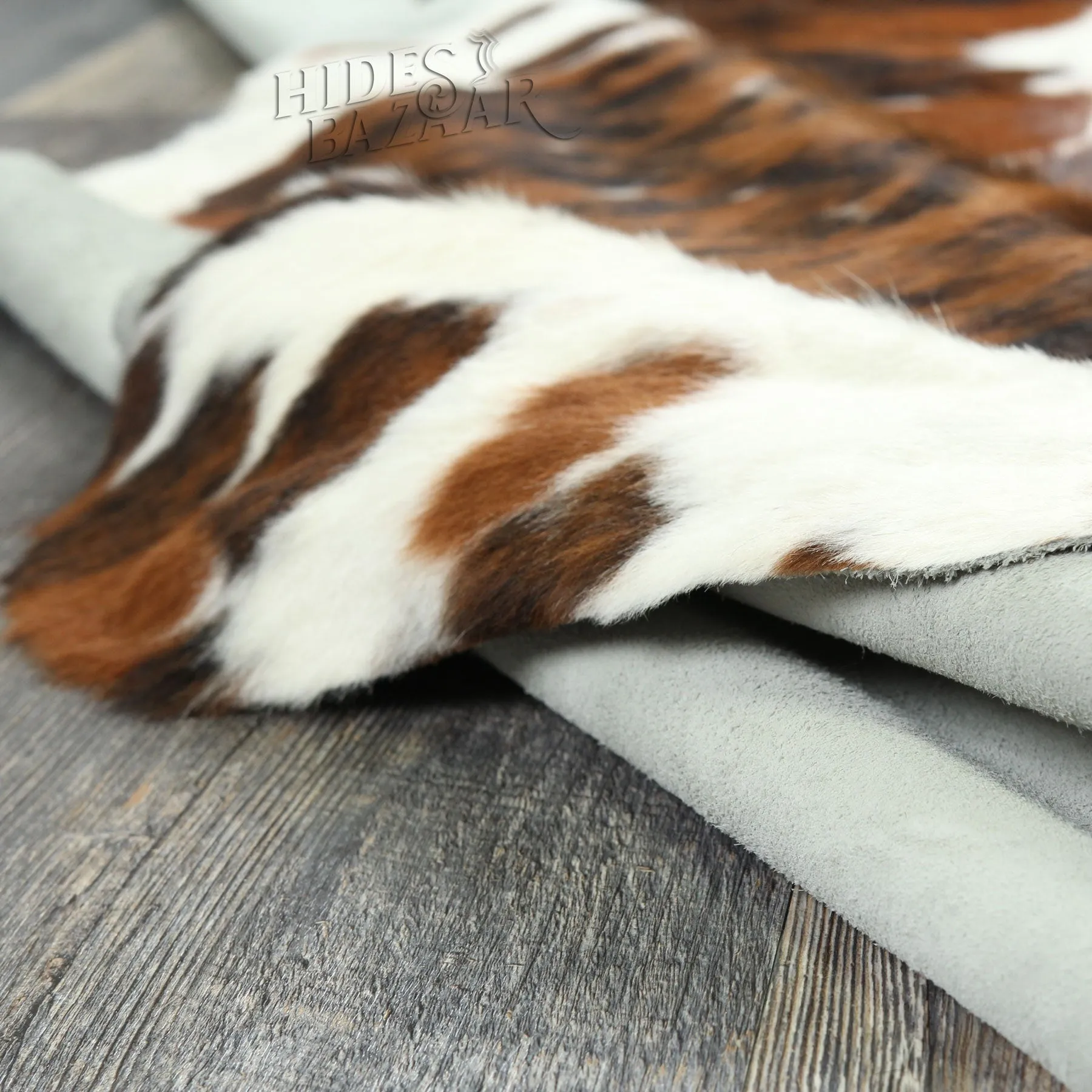 Light Tricolor Cowhide Rug
