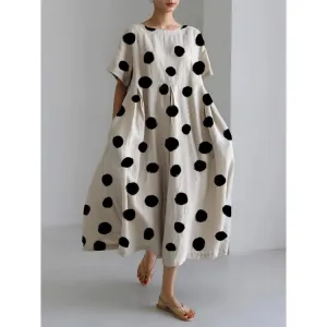 Linnie - Polka Dot Casual Dress