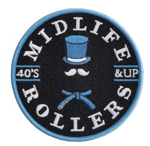 Midlife Rollers Light Blue Belt Patch