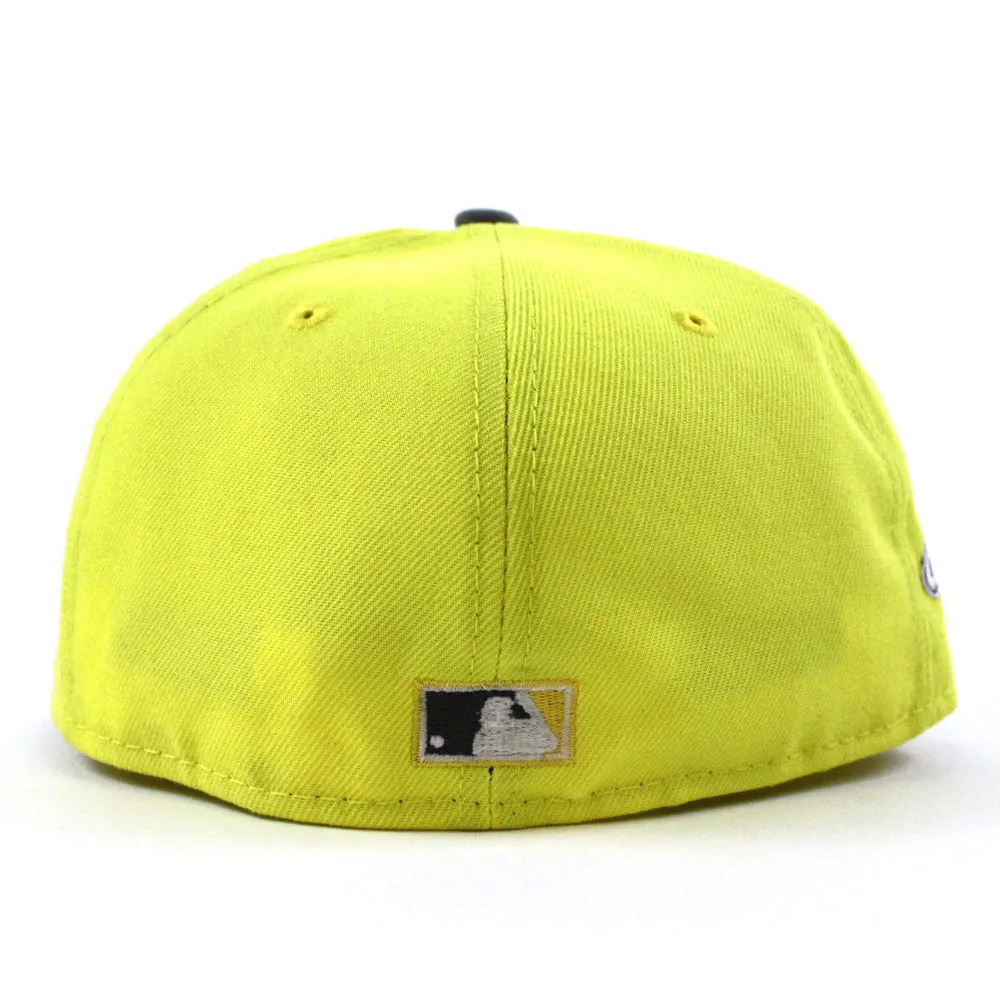 Milwaukee Brewers 2002 All Star Game New Era 59Fifty Fitted Hat (GITD Soft Yellow Stone Gray Gray Under Brim)