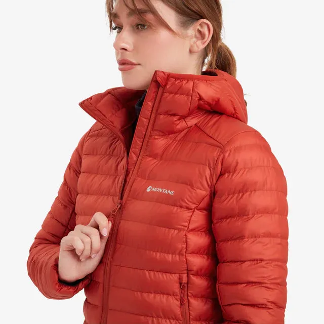 Montane Women's Icarus Hooded Synthetic Insulated Jacket - Saffron Red - Size 10