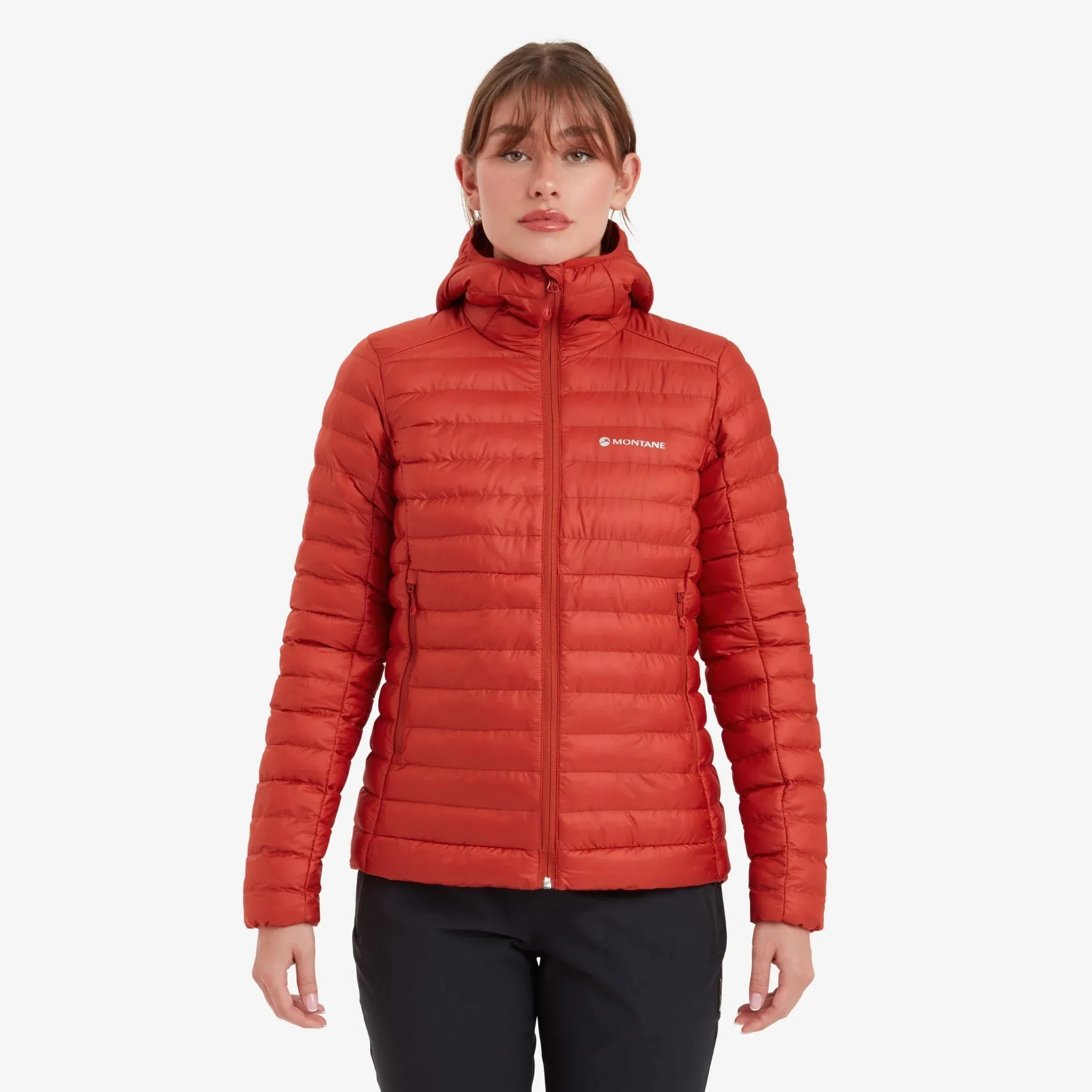 Montane Women's Icarus Hooded Synthetic Insulated Jacket - Saffron Red - Size 10