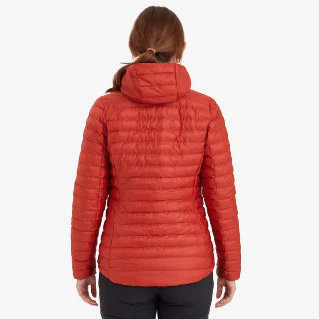 Montane Women's Icarus Hooded Synthetic Insulated Jacket - Saffron Red - Size 10