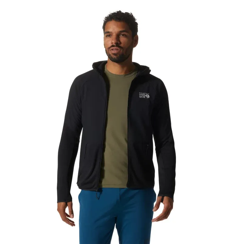 Mountain Hardwear Men's Stratus Range Full Zip Hooded Jacket - Black - Small