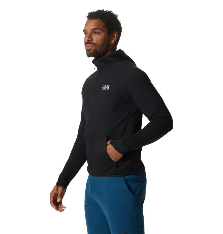 Mountain Hardwear Men's Stratus Range Full Zip Hooded Jacket - Black - Small