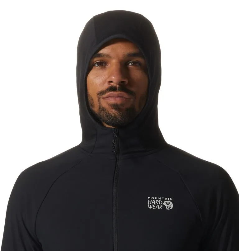 Mountain Hardwear Men's Stratus Range Full Zip Hooded Jacket - Black - Small
